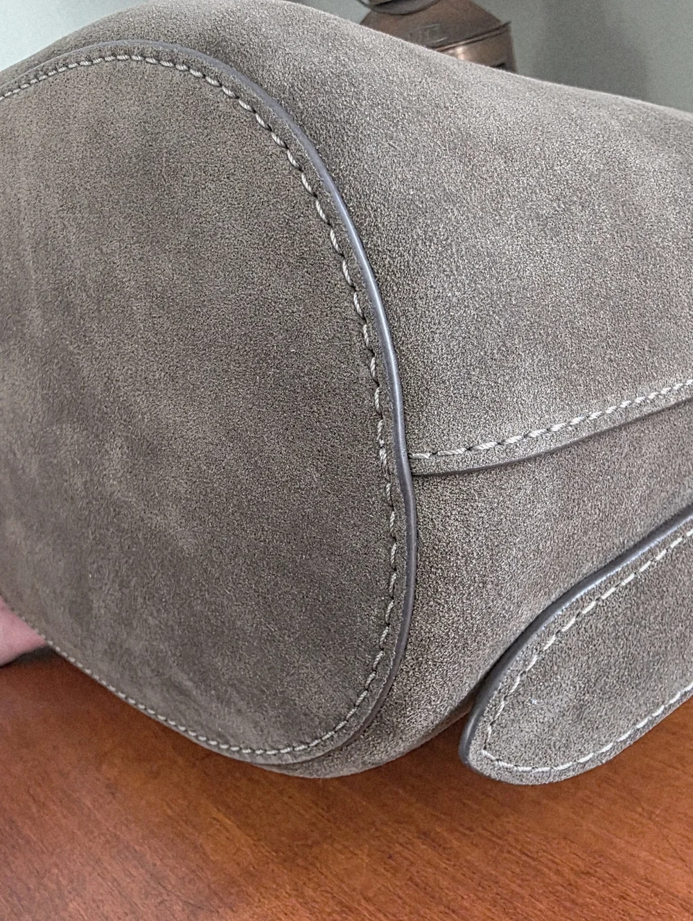 Coach Bleecker CCC24 Olive Suede Leather Bucket Shoulder Bag NWT